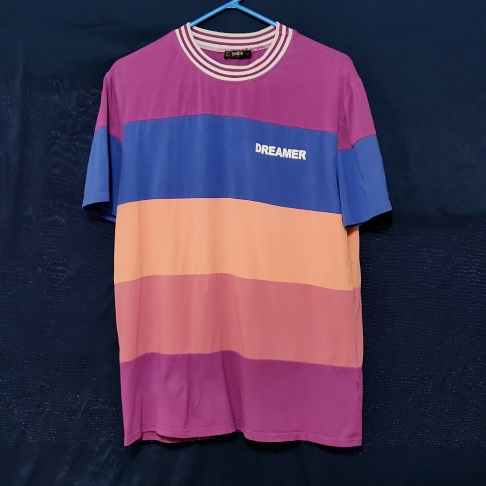 Shein Dreamer Color Block Tee